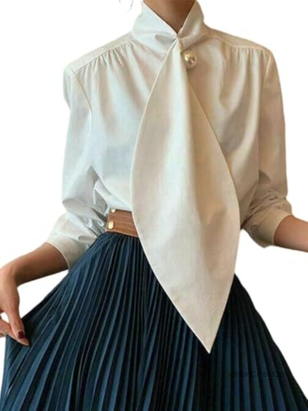 Women's Button Down Blouse Long Sleeve Tunic Office Work Top
